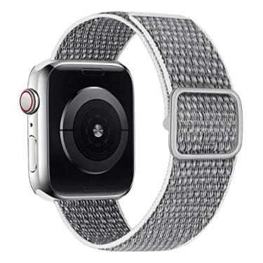 Imagem de iBazal Pulseira de nylon trançado de 42 mm, 44 mm, 45 mm, 49 mm, pulseira de tecido de substituição para iWatch Ultra/Ultra 2 séries 9, 8, 7, 6, 5, 4, 3, 2, 1, SE/SE 2, esportivo, concha 49/45/44/42