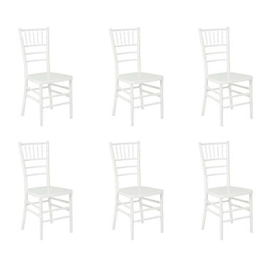Imagem de Conjunto com 6 Cadeiras Tiffany Branco