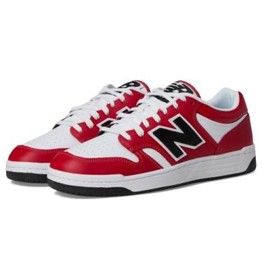 Imagem de New Balance Tênis masculino 480, vermelho e branco, tamanho 42