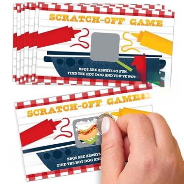 Imagem de Big Dot of Happiness Fire Up The Grill - Summer BBQ Picnic Party Game Scratch Off Cards - 22 Count