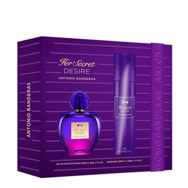 Imagem de Kit Banderas Her Secret Desire - Eau De Toilette 80ml + Desodorante 150ml