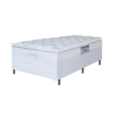 Imagem de Cama Box Solteiro Umaflex Itália Com Pillow Top Branco