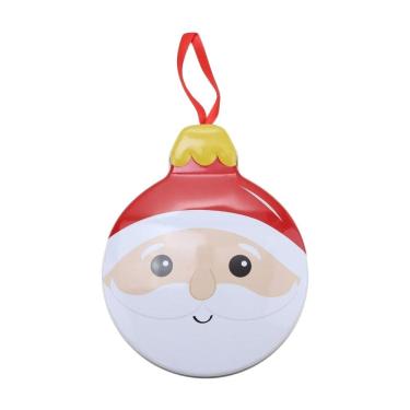 Imagem de Lata Para Presente De Natal Papai Noel - 14cm X 11cm X 4cm