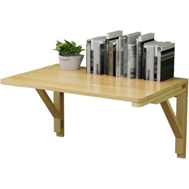Imagem de Mesa Montada Na Parede Mesa Dobrável Para Computador Mesa Conversível Mesa De Escrita Escritório Doméstico Mesa De Madeira Grande área De Armazenamento, 70x40 cm/27x16 in
