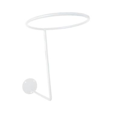 Imagem de Ioensy Suporte para capacete de parede para motocicleta, acessórios de armazenamento, suporte para chapéu, para bola para basquete, vôlei, perucas, máscaras, Branco, Redondo