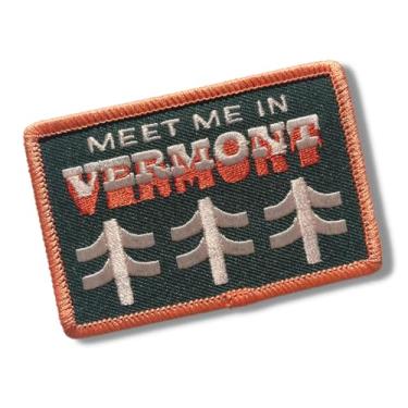 Imagem de Meet me in VT - Vermont - Remendos bordados de viagem para roupas, aplique de adesivo forte para roupas, tecido, mochila, bolsa, faça você mesmo