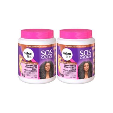 Imagem de Salon Line S.O.S Cachos Super Óleos Kit 2 Cremáscara 1kg