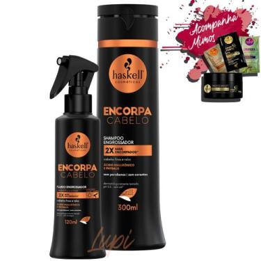 Imagem de Kit Haskell Shampoo Encorpa Cabelo 300ml + Fluido 120ml