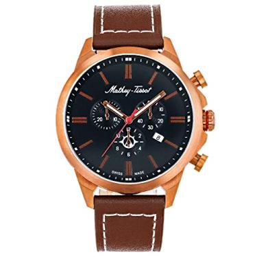 Imagem de Mathey-Tissot Relógio masculino Field Scout MTWG3001102 de quartzo suíço, Marrom, 22MM, Mathey Tissot Field Scout Collection Chronograph Watch