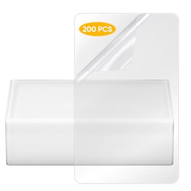 Imagem de Sherr Pacote com 200 sacos de laminação de 10 mil folhas de laminação térmica tamanho carta papel plástico transparente folhas brilhantes quentes materiais de escritório (2,6 x 3,9 polegadas)