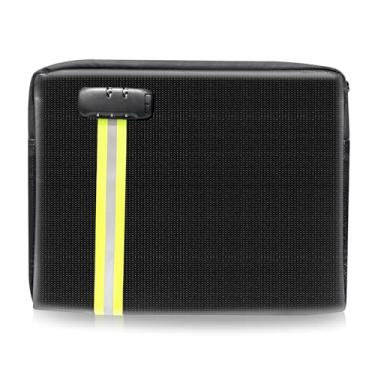 Imagem de Bolsa de documentos à prova de fogo à prova d'água de 3,426 °C com trava e zíper, bolsa de dinheiro à prova d'água à prova de fogo, adequada para dinheiro, telefones celulares, chaves, cartões de