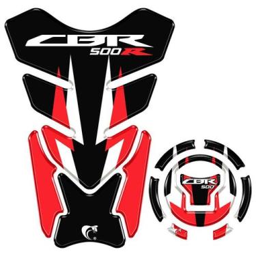 Imagem de Kit Protetor Tanque Adesivo Moto Honda Cbr 500 Acima 2018 Vermelho - C