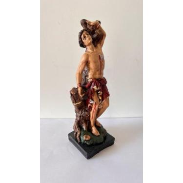 Imagem de Linda Imagem de São Sebastiao em Gesso 21 cm Rica em Detalhes na Pintu