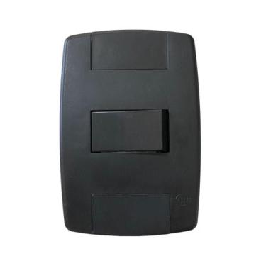 Imagem de Interruptor Simples Preto 10A 250V Placa Espelho 4X2 Ilumi