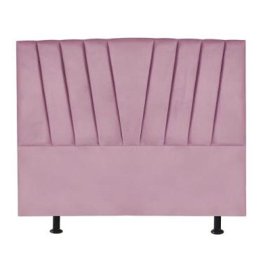 Imagem de Cabeceira Estofada Cama Casal Queen Size 160 Cm Louise Suede Rosa - Bl