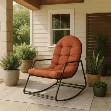 Imagem de Cadeira Balanço Sossego Almofada Impermeável Pés c/ Proteção - Wj Móve