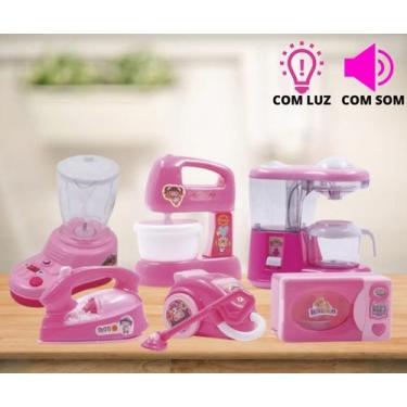 Imagem de Brinquedo Kit Cozinha Infantil Mini Eletrodoméstico De Brinquedo com L