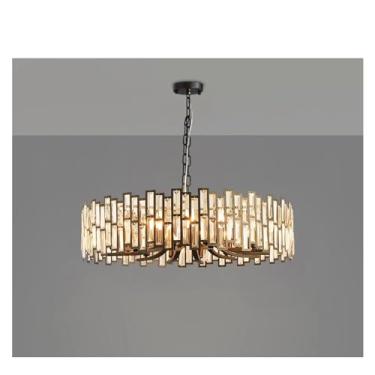 Imagem de RENDJGOU - Lustre de teto moderno quarto iluminação de casa luz led luxo cristal sala de jantar sala de estar luzes pendentes, lustre de teto