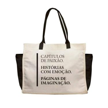 Imagem de Ecobag grande big GG algodão ecológico sustentável bolsa cru ou preto ecobags escola necessaire presente natal amigo ocu