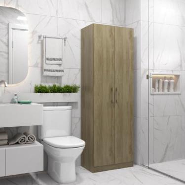Imagem de Armário Utilitário Banheiro 2 Portas Noce Carraro - Móveis Carraro