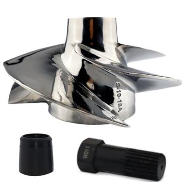 Imagem de Boatman Jet Ski Impulsor Fit Solas Sea-Doo SR-CD-10/18A & Wrench & Seal Concord 4 lâminas GTI 130 GTX 170 GTS 130 155,5 mm de diâmetro (polido)