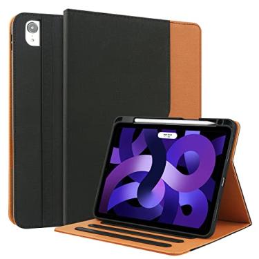 Imagem de Capa para iPad Pro de 11 polegadas 2022/2021/2020/2018, iPad 11 Pro 4ª/3ª/2ª/1ª geração com suporte para lápis, capa protetora com suporte fólio com alça de mão, hibernar/despertar automático, vários
