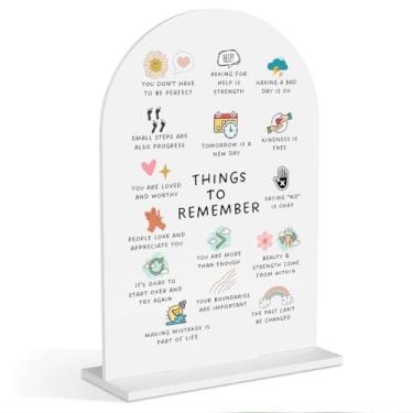 Imagem de Decoração de escritório de saúde mental, presentes de conselheiro escolar para mulheres e homens, placa acrílica de escritório de aconselhamento, decoração de mesa inspiradora coisas para lembrar