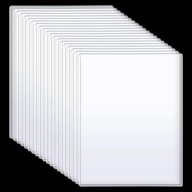 Imagem de 20 peças de protetores de impressão rígidos, capa de plástico transparente, capa protetora de papel transparente, suporte de documentos, protetor de certidão de nascimento para página do menu de