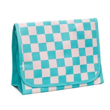 Imagem de Necessaire Dobrável FLORIE Quadriculada Verde