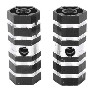 Imagem de RiToEasysports Pedais de Bicicleta, 1 par de Metal Antiderrapante Hexagonal Oco 6cm, Pedais de Ciclo, Eixo, Pés Traseiros, para Ciclismo de Montanha (BLACK)