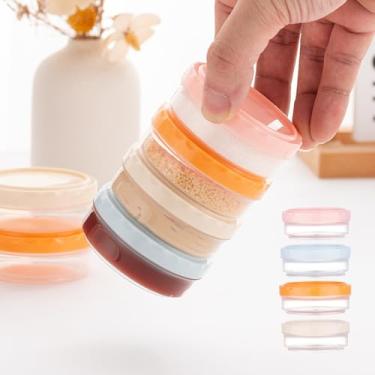 Imagem de Pacote com 4 recipientes para condimentos de 62 g à prova de vazamento com tampas - perfeitos para molhos de salada, molhos, lancheira e viagens