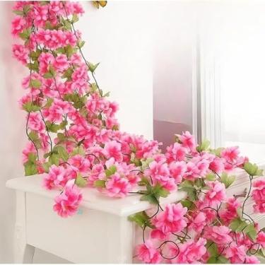 Imagem de Corrente Cerejeira Artificial 180cm | 135 Folhas Realistas | Rosa e Branca | Decoração Parede(ROSA,1 UNIDADES)
