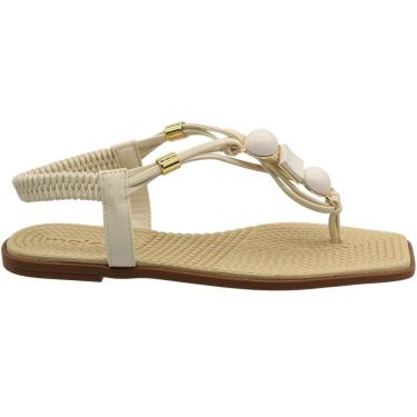 Imagem de Sandália Rasteira Moleca Atenas Apliques Tiras Finas Feminina