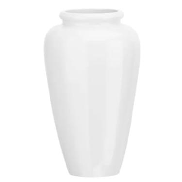 Imagem de Vaso Decorativo Fibra de Vidro Estilo Vietnamita Cilíndrico Para Plantas Decor 73cm Faraó (Branco)