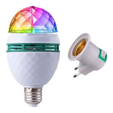 Imagem de Lâmpada Led Globo Colorida Rotativa Giratória Festa 110v/220 - Alfasho