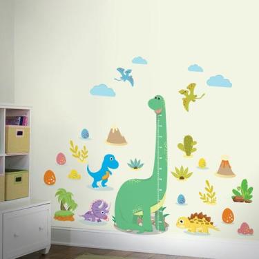 Imagem de Régua de Crescimento Infantil Dinossauros - TaColado.