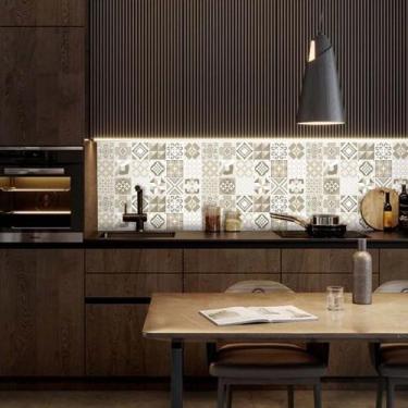 Imagem de Papel de Parede Lavavel para Cozinha Banheiro Revestimento Brilho Azul