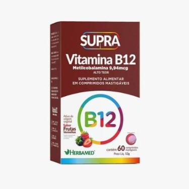 Imagem de Vitamina B12 Metilcobalamina - 60 Comprimidos Frutas Vermelhas - Herbamed-Masculino