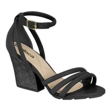 Imagem de Sandalia Moleca 5222.765 Salto Alto Grosso Calcanhar Fechado Feminino-Feminino