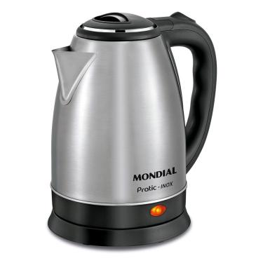 Imagem de Chaleira Elétrica Mondial Pratic Inox CE-06 1200W 2L Inox com Desligamento Automático