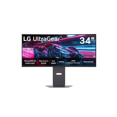 Imagem de Monitor Gamer UltraGear Curvo 34" LG QuadHD 2K, UltraWide 1800R, 160Hz com 3200:1 de Contraste - 34G600A-B