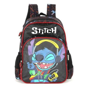 Imagem de Mochila De Costas Infantil Stitch Original, Preto