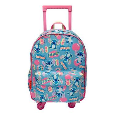Imagem de Mochila Com Rodinha Azul-celeste Stitch Puket Azul-claro Stitch