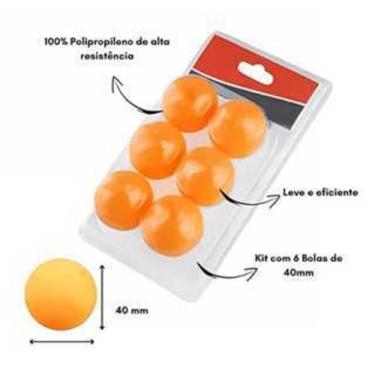 Imagem de Bola De Ping Pong 6 Peças Brancas Tênis de Mesa - SGB MODAS, Kit 06 bo