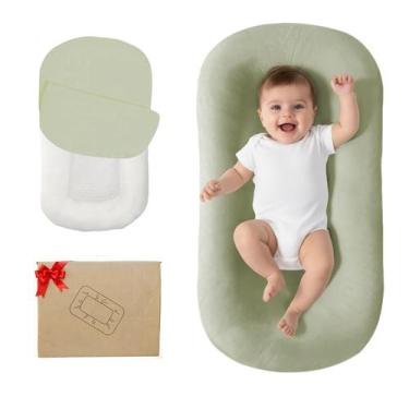 Imagem de Almofada de Apoio para Bebê Lucakuins Algodão Orgânico Recém-nascido 0
