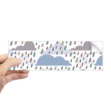 Imagem de DIYthinker Adesivo retangular para janela de notebook com estampa de gotejamento e chuva na nuvem