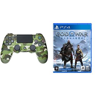 Imagem de Controle Dualshock 4 - PlayStation 4 - Camuflado + God of War Ragnarök - Edição Standard - PlayStation 4