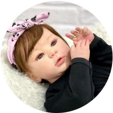 Imagem de Bebê Reborn Realista Beatriz, Cabelo Fio A Fio - Mundo Azul E Rosa