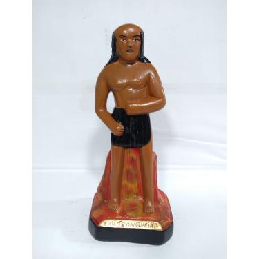 Imagem de Imagem Exu Tronqueira Escultura Gesso Estatua 20 Cm