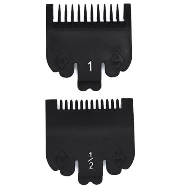 Imagem de 2 peças de 2 comprimentos profissional aparador de cabelo guia de fixação pentes 1/40.6 cm 1/20.3 cm 1,5 mm 3 mm compatível com Wahl padrão full-size série 5 estrelas Magic Clip Hair Clippers (preto)
